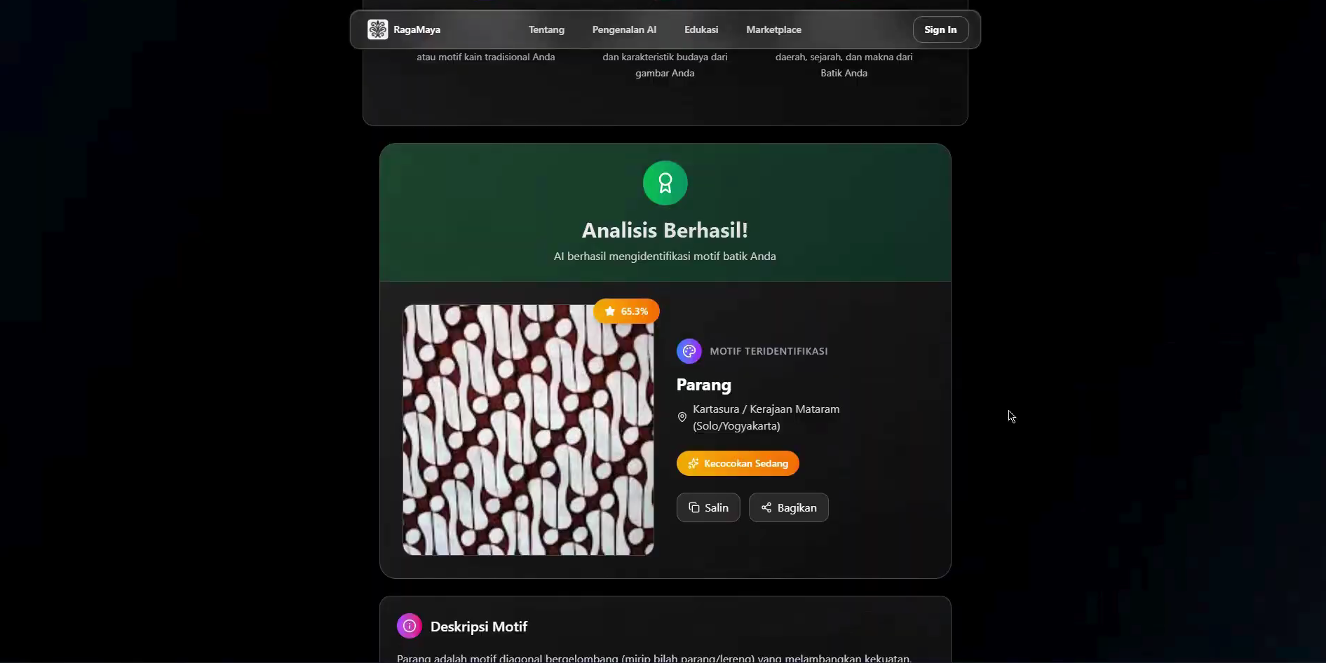 RagaMaya - AI-Powered Batik Recognition Platform 3